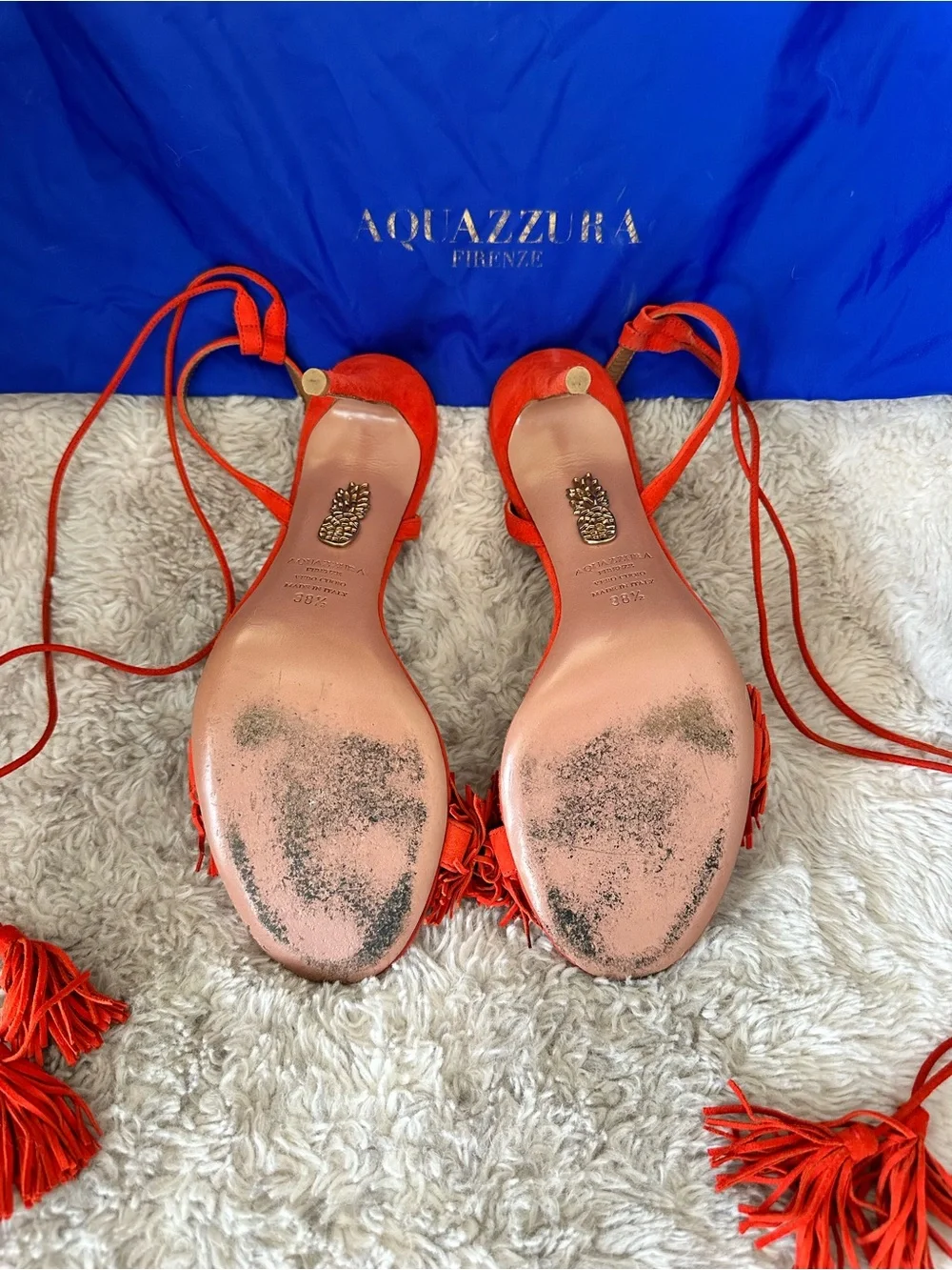 Aquazzura Wild Thing Suede Sadals